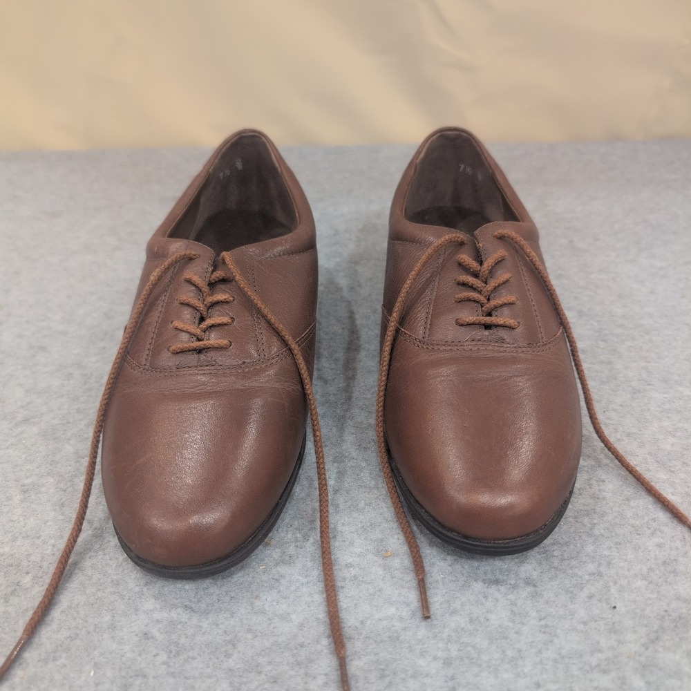 Easy Spirit Anti Gravity Brown Leather Lace Up Oxford Shoes Women Size 5